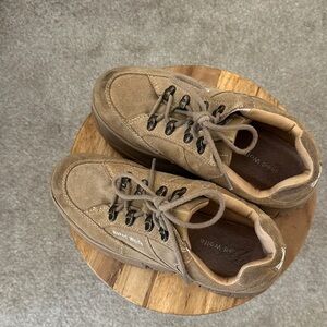 Naked Wolfe Tan Suede Sneakers